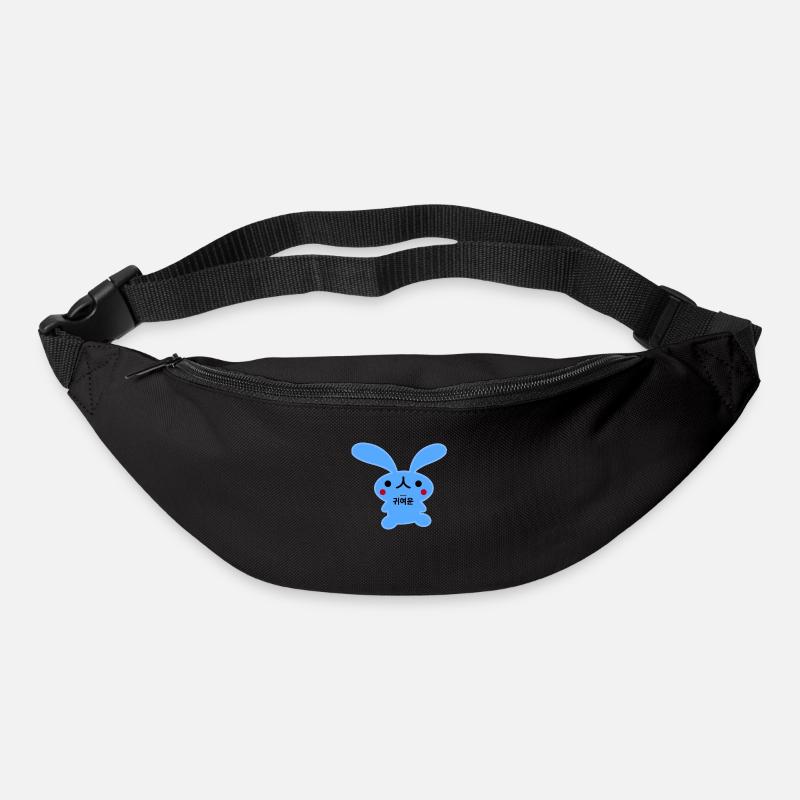 Kaninchen Koreanisch Niedlich blau - Gürteltasche - Schwarz