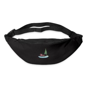 Voilier Voilier avec pieuvre cadeau - Sac banane - noir - Devant