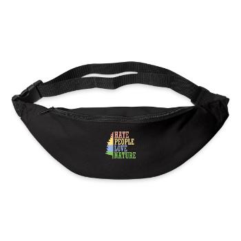 Déteste les gens. Aimer la nature. - Sac banane - noir - Devant