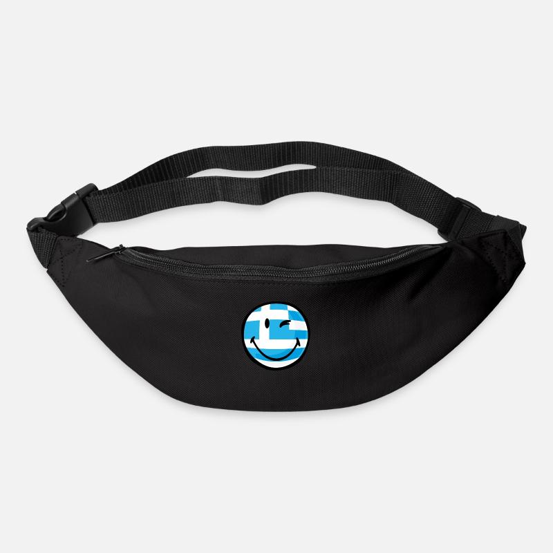 Smiley Greece - Gürteltasche - Schwarz