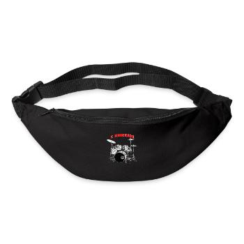 I Drum Drummer Silver Drums - Sac banane - noir - Devant