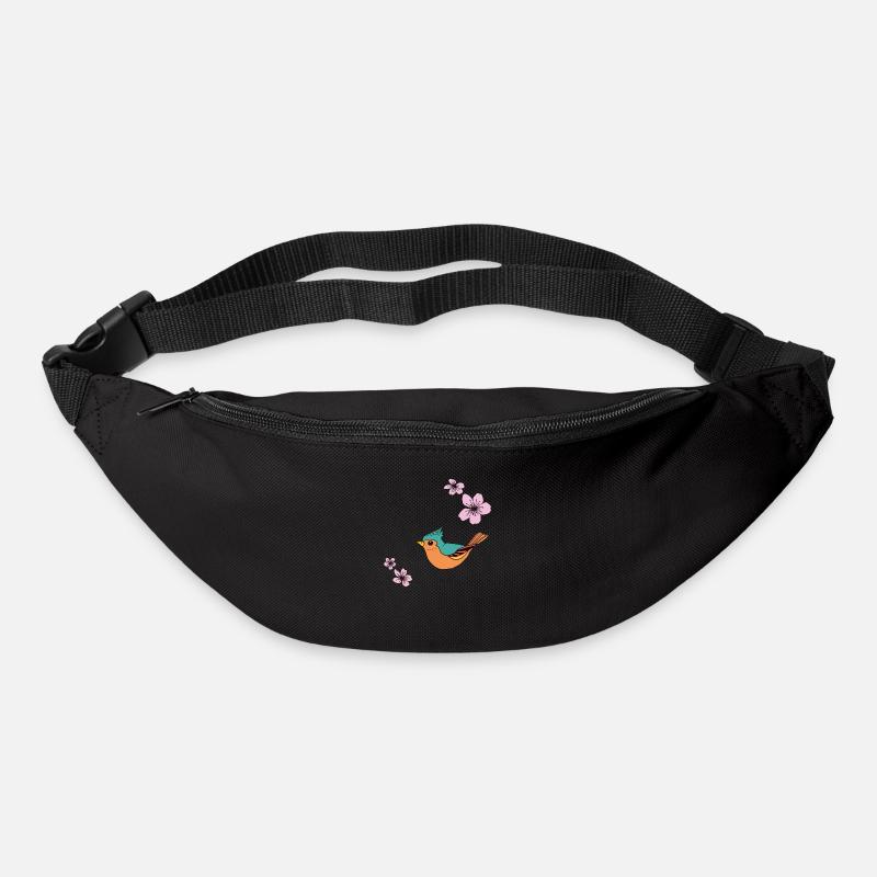 Oiseau chanteur - Sac banane - noir