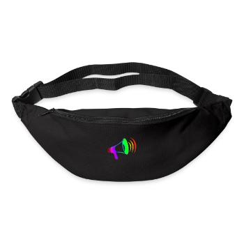 Megaphone colorful - Bum bag - black - Front