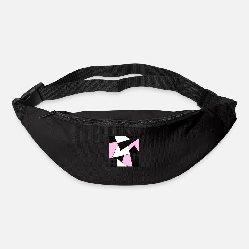 Mosaik modern rosa - Gürteltasche - Schwarz
