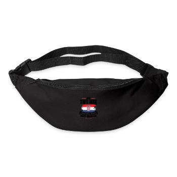Kroatien Kroate | Balkan Kroatin Urlaub Geschenke - Gürteltasche - Schwarz - Vorne