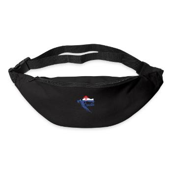 Kroatien | Balkan Kroatisch Kroate Flagge Geschenk - Gürteltasche - Schwarz - Vorne