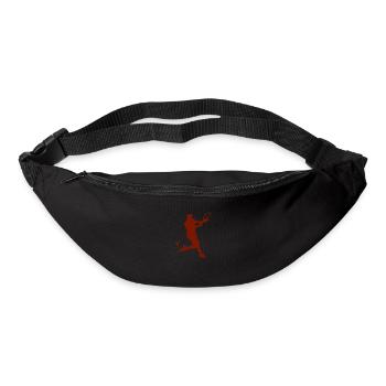 Silhouette de sport cadeau tennis - Sac banane - noir - Devant