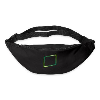 Rechteck Rahmen Schild - Gürteltasche - Schwarz - Vorne