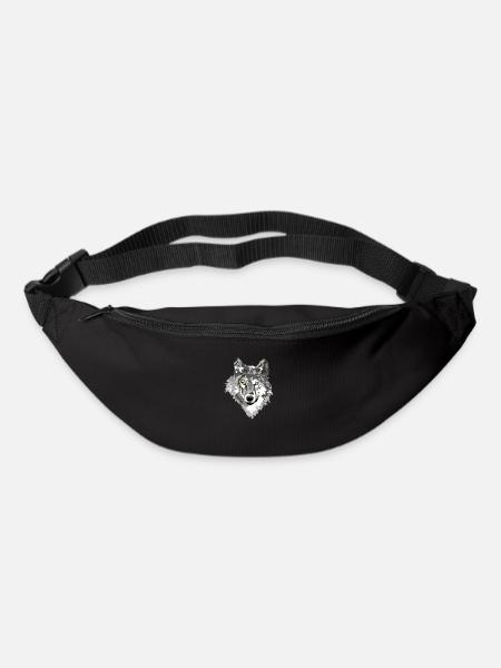 Loup noir - Sac banane - noir