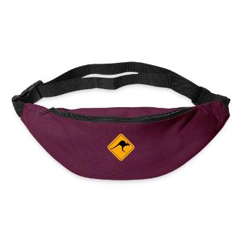 Signe de kangourou - Sac banane - bordeaux  - Devant