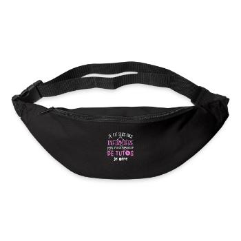 Infirmière humour métier maman idée cadeau médecin - Sac banane - noir - Devant