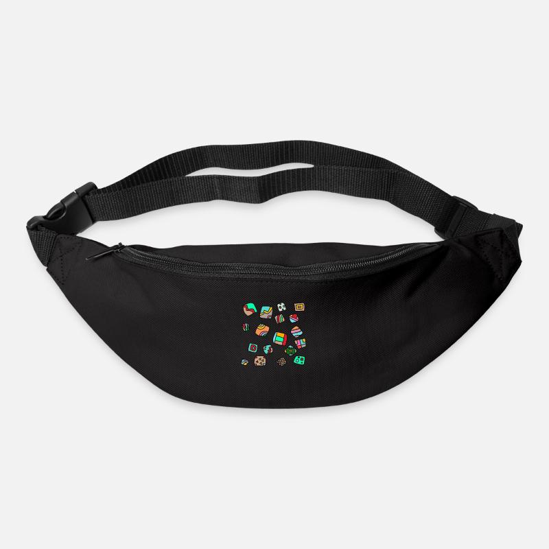 Multicolored dice - Bum bag - black