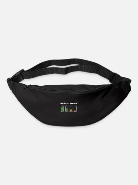 My social battery people introvert gift - Bum bag - black