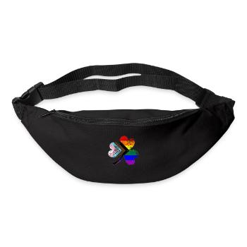 LGBTQ Progress Pride Kleeblatt - Gürteltasche - Schwarz - Vorne