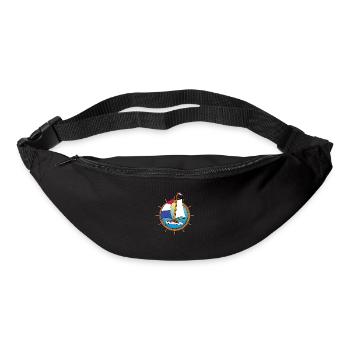Illustration of a sailboat with Dutch flag - Bum bag - black - Front