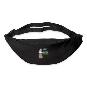 Bioabfall Produkt Motive Micha Tonne Slogan - Gürteltasche - Schwarz - Vorne