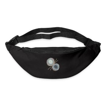 watercolor flowers - Sac banane - noir - Devant