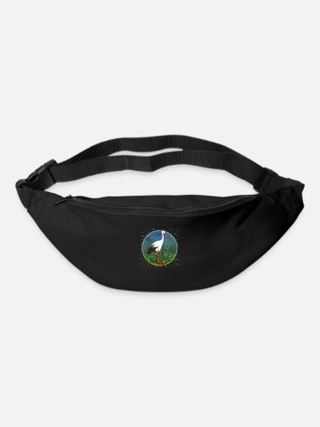Cigogne - Sac banane - noir