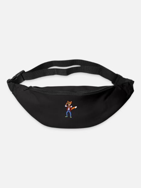 Time-Traveling Fox - Bum bag - black