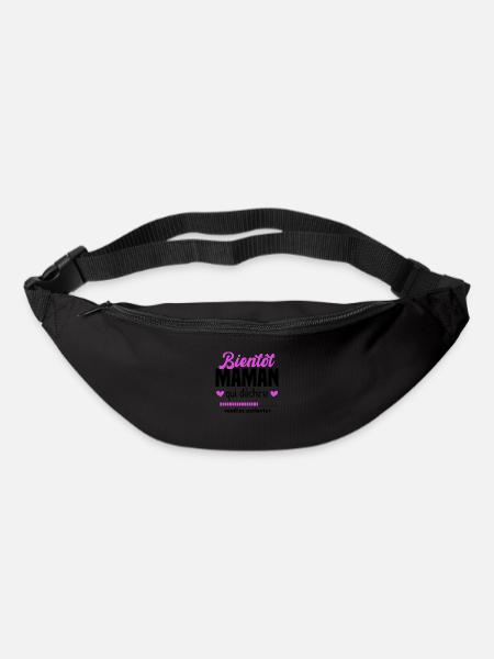 Bientôt Maman Qui Déchire Veuillez Patienter Mère - Sac banane - noir