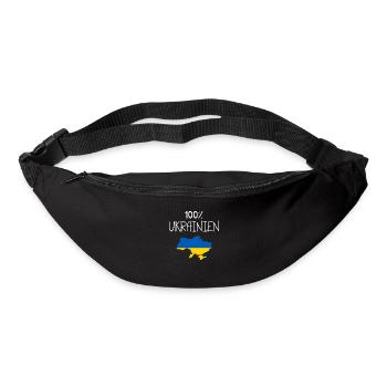100 % Ukrainien - cadeau homme Ukraine - Sac banane - noir - Devant