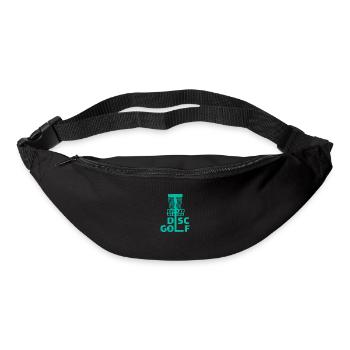 Discgolf frisbee cadeau d’amour disque de golf - Sac banane - noir - Devant