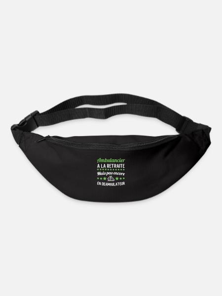 Ambulancier à la retraite. Tee shirt ambulancier. - Sac banane - noir