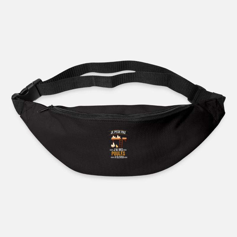 Je Peux Pas J'ai Des Poules À Élever De Poulets - Sac banane - noir