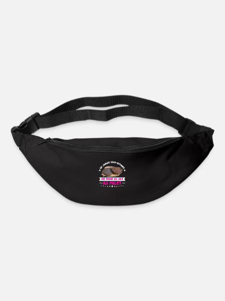une femme qui joue au palet - Sac banane - noir