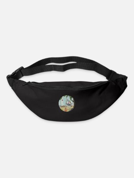 Safari rund - Gürteltasche - Schwarz