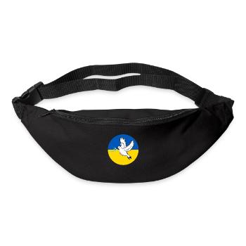 Ukraine Flag with peace dove - Gürteltasche - Schwarz - Vorne