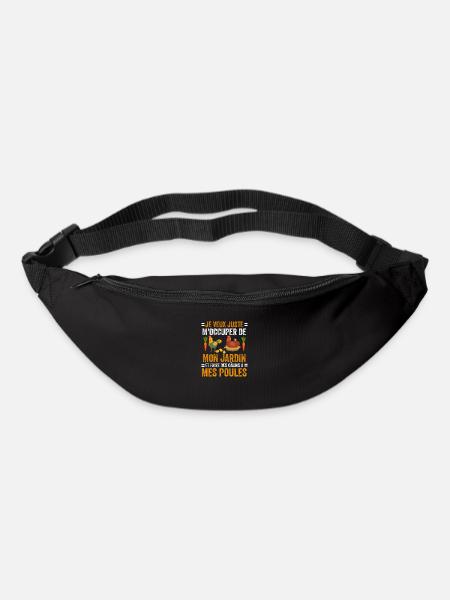Cadeau poule Jardin Jardinier Humour Poules - Sac banane - noir