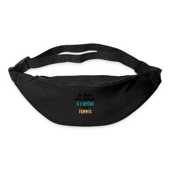 je suis une légende à l apéro et à la tennis - Sac banane - noir - Devant
