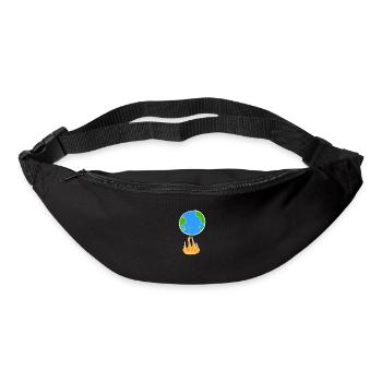 climate protection earth cartoon symbol climate - Bum bag - black - Front