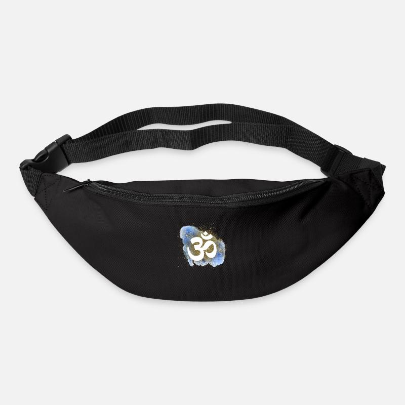 om zeichen gold wasser elemente chakra - Gürteltasche - Schwarz