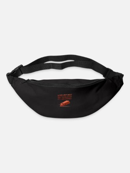 Ziegelstein - Lustiger Spruch - Gürteltasche - Schwarz