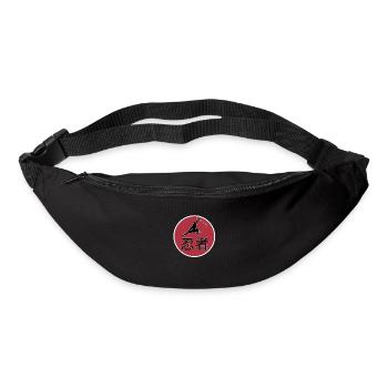 Japan Kanji Font Ninja Red Sun Gift - Bum bag - black - Front