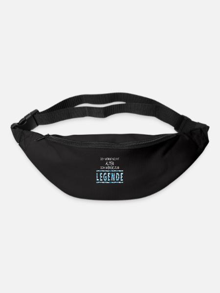 Ich werde nicht älter, ich werde zur Legende - Gürteltasche - Schwarz