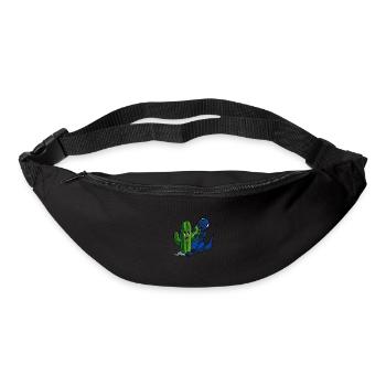 Dino und Kaktus - Gürteltasche - Schwarz - Vorne