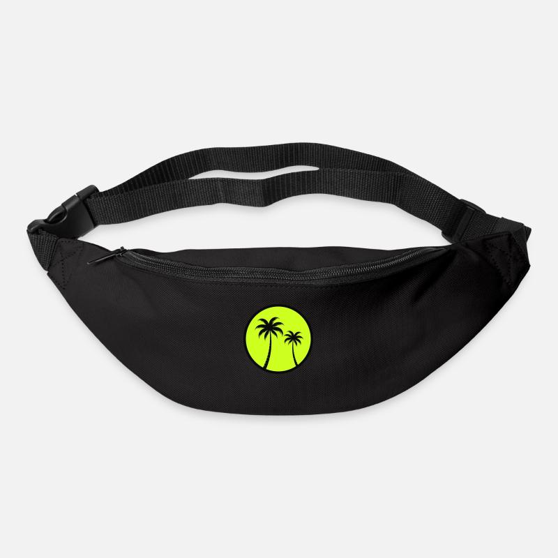 Palmen - Gürteltasche - Schwarz