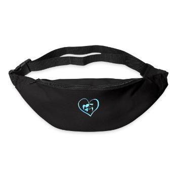 Symbol herz liebespaar pärchen blau - Gürteltasche - Schwarz - Vorne