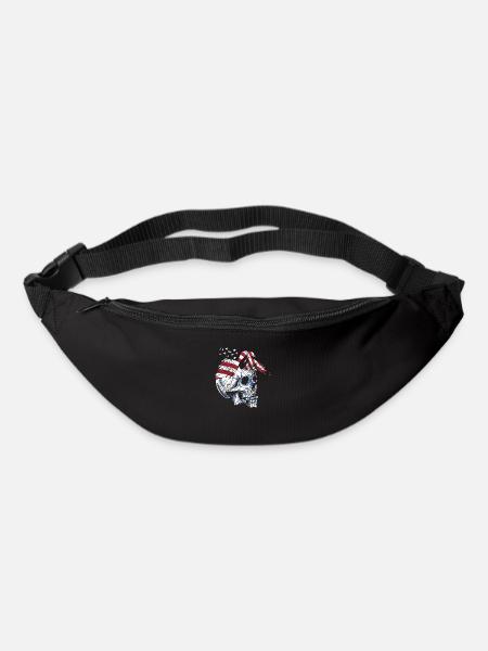 skull eagle - Gürteltasche - Schwarz