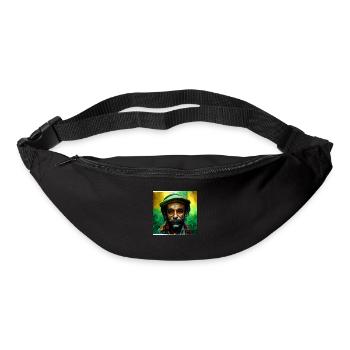 Alter Rastafari -Mann Malerei - Gürteltasche - Schwarz - Vorne