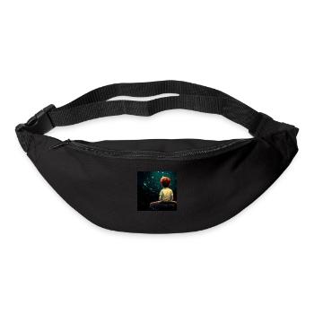 Kleiner Junge, Der Am Rande Des Universums Sitzt - Gürteltasche - Schwarz - Vorne