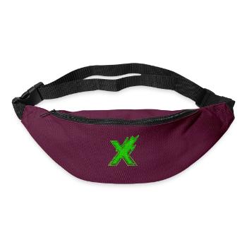 Forme de symbole typographie lettre Alphabet X - Sac banane - bordeaux  - Devant