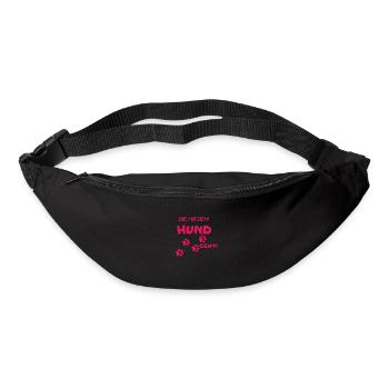 DIE mit dem Hund geht - Gürteltasche - Schwarz - Vorne
