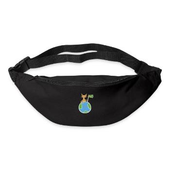 sauver le symbole de la planète Terre - Sac banane - noir - Devant