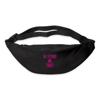 in Techno we trust glow pink - Gürteltasche - Schwarz - Vorne