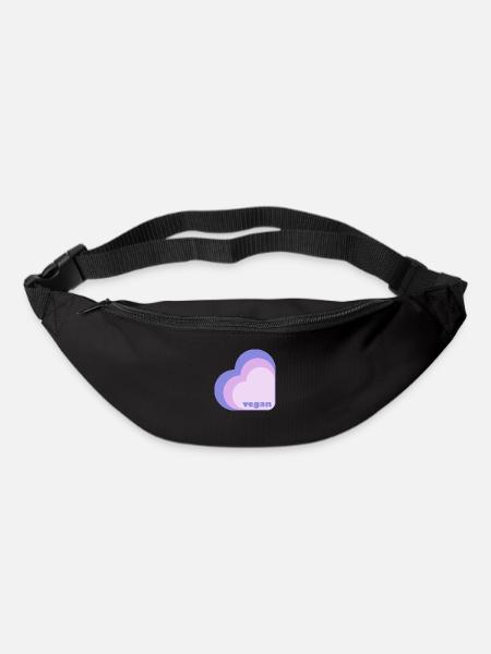 Cœur de lilas végétalien - Sac banane - noir