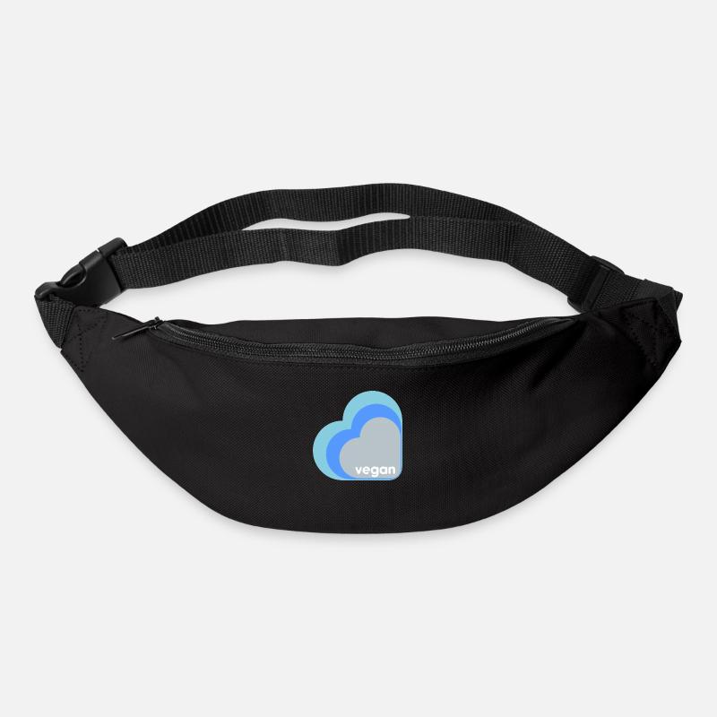 Blue vegan heart - Bum bag - black